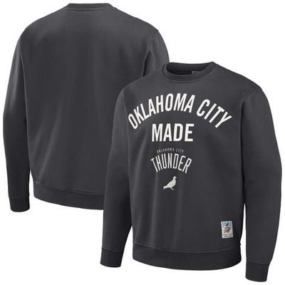 Men's NBA x Staple Anthracite Oklahoma City Thunder Plush Pullover Sweatshirt