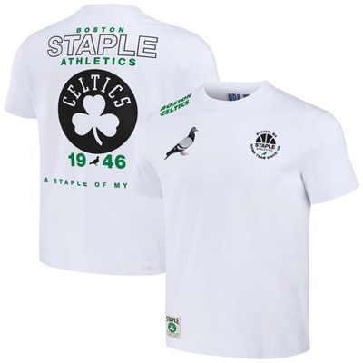 Men's NBA x Staple Cream Boston Celtics Home Team T-Shirt in White