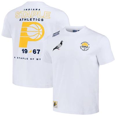 Men's NBA x Staple Cream Indiana Pacers Home Team T-Shirt in White