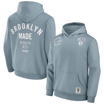 Men's NBA x Staple Mint Brooklyn Nets Plush Heavyweight Pullover Hoodie