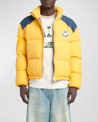 Men's Nevis Contrast-Yoke Puffer Jacket