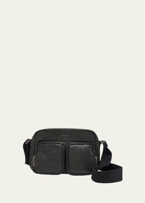 Men's New City Grained Leather Camera Bag
