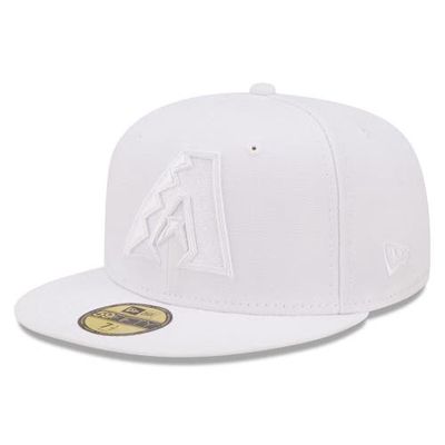 Men's New Era Arizona Diamondbacks White on White 59FIFTY Fitted Hat