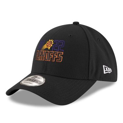 Men's New Era Black Phoenix Suns 2022 NBA Playoffs Bubble Letter 9FORTY Adjustable Hat