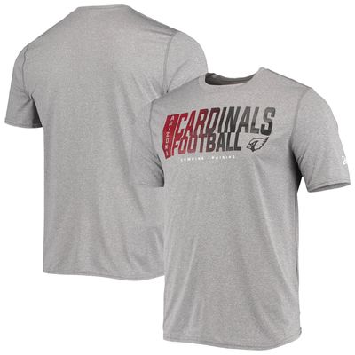 Men's New Era Heathered Gray Arizona Cardinals Combine Authentic Game On T-Shirt