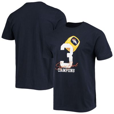 Men's New Era Navy Denver Broncos Local Count the Rings T-Shirt