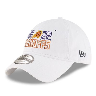 Men's New Era White Phoenix Suns 2022 NBA Playoffs Bubble Letter 9TWENTY Adjustable Hat