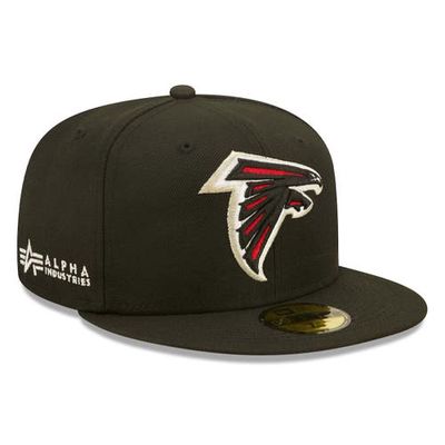 Men's New Era x Alpha Industries Black Atlanta Falcons Alpha 59FIFTY Fitted Hat