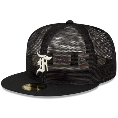Men's New Era x Fear of God Black Mesh 59FIFTY Fitted Hat