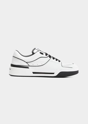 Men's New Roma Bicolor Leather Low-Top Sneakers