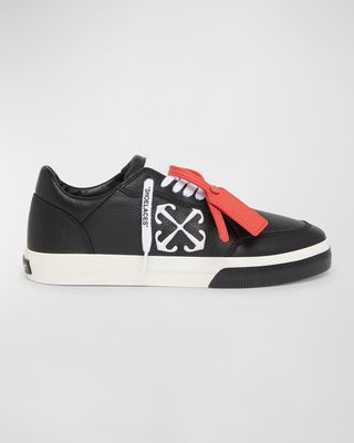 Men's New Vulcanized Calf Leather Low-Top Sneakers
