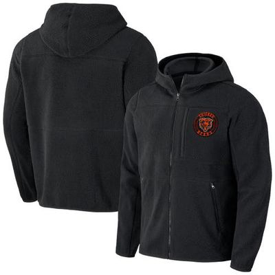 Men's NFL x Darius Rucker Collection by Fanatics Black Chicago Bears Sherpa Full-Zip Hoodie