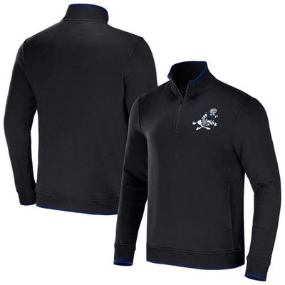 Men's NFL x Darius Rucker Collection by Fanatics Black Dallas Cowboys Logo Quarter-Zip Top