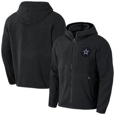 Men's NFL x Darius Rucker Collection by Fanatics Black Dallas Cowboys Sherpa Full-Zip Hoodie