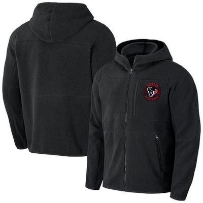 Men's NFL x Darius Rucker Collection by Fanatics Black Houston Texans Sherpa Full-Zip Hoodie