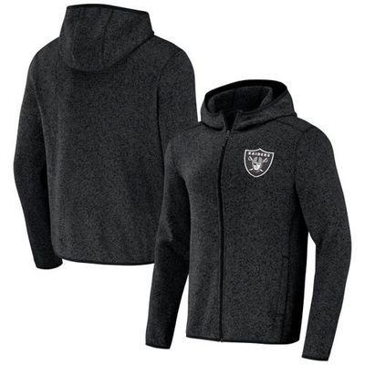 Men's NFL x Darius Rucker Collection by Fanatics Black Las Vegas Raiders Fleece Pullover Hoodie in Heather Gray