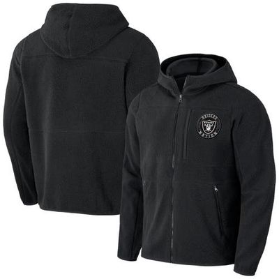 Men's NFL x Darius Rucker Collection by Fanatics Black Las Vegas Raiders Sherpa Full-Zip Hoodie