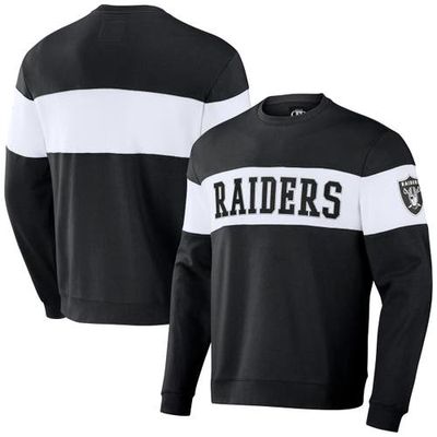 Men's NFL x Darius Rucker Collection by Fanatics Black Las Vegas Raiders Team Color & White Pullover Sweatshirt