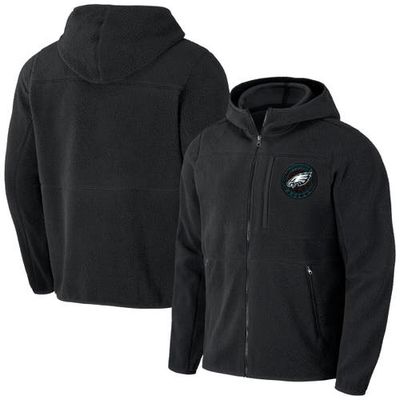 Men's NFL x Darius Rucker Collection by Fanatics Black Philadelphia Eagles Sherpa Full-Zip Hoodie