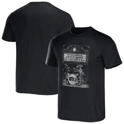 Men's NFL x Darius Rucker Collection by Fanatics Black Seattle Seahawks Band T-Shirt