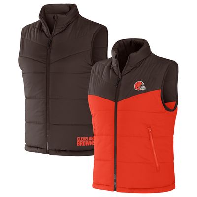 Men's NFL x Darius Rucker Collection by Fanatics Brown Cleveland Browns Colorblocked Full-Zip Vest