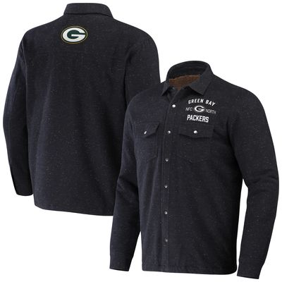 Men's NFL x Darius Rucker Collection by Fanatics Charcoal Green Bay Packers Shacket Full-Snap Jacket