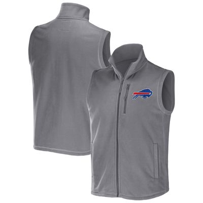 Men's NFL x Darius Rucker Collection by Fanatics Gray Buffalo Bills Polar Fleece Full-Zip Vest