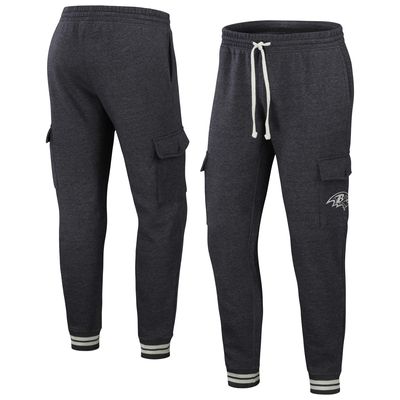 Men's NFL x Darius Rucker Collection by Fanatics Heather Charcoal Baltimore Ravens Cargo Jogger Pants