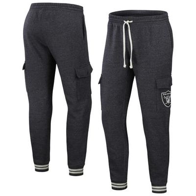 Men's NFL x Darius Rucker Collection by Fanatics Heather Charcoal Las Vegas Raiders Cargo Jogger Pants