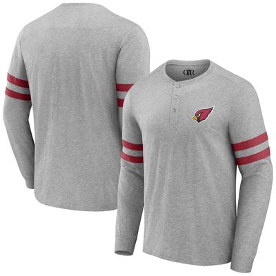 Men's NFL x Darius Rucker Collection by Fanatics Heather Gray Arizona Cardinals Henley Long Sleeve T-Shirt