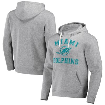 Men's NFL x Darius Rucker Collection by Fanatics Heather Gray Miami Dolphins Coaches Pullover Hoodie