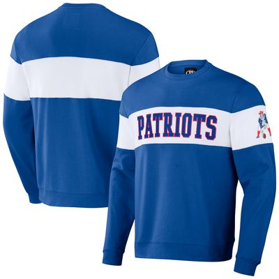 Men's NFL x Darius Rucker Collection by Fanatics Royal New England Patriots Team Color & White Pullover Sweatshirt