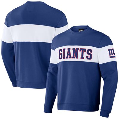 Men's NFL x Darius Rucker Collection by Fanatics Royal New York Giants Team Color & White Pullover Sweatshirt