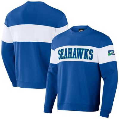 Men's NFL x Darius Rucker Collection by Fanatics Royal Seattle Seahawks Team Color & White Pullover Sweatshirt