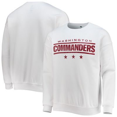 Men's NFL x Darius Rucker Collection by Fanatics White Washington Commanders Star Sponge Fleece Pullover Sweatshirt
