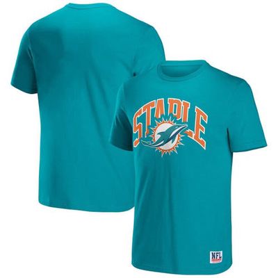 Men's NFL x Staple Aqua Miami Dolphins Logo Lockup T-Shirt