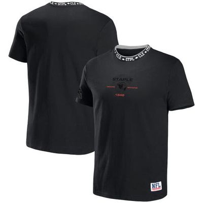 Men's NFL x Staple Black Cleveland Browns Globe T-Shirt