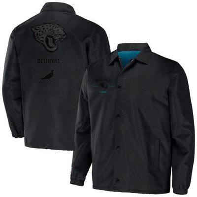 Men's NFL x Staple Black Jacksonville Jaguars Coaches Full-Snap Jacket