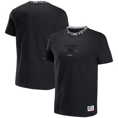 Men's NFL x Staple Black Las Vegas Raiders Globe T-Shirt