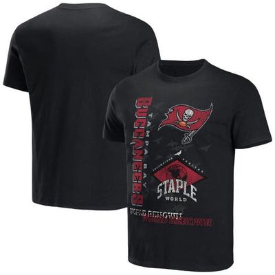 Men's NFL x Staple Black Tampa Bay Buccaneers World Renowned T-Shirt