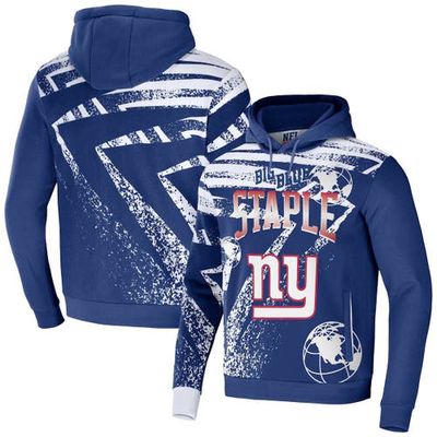 Men's NFL x Staple Blue New York Giants All Over Print Pullover Hoodie