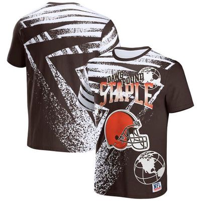 Men's NFL x Staple Brown Cleveland Browns All Over Print T-Shirt