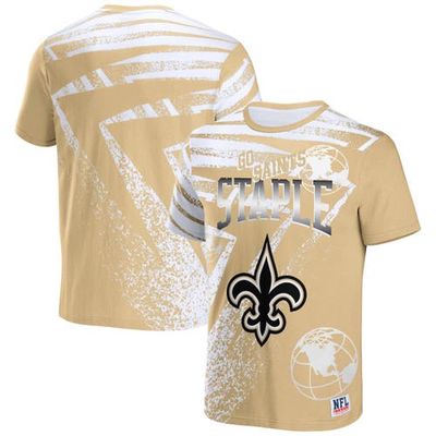 Men's NFL x Staple Gold New Orleans Saints All Over Print T-Shirt