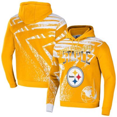 Men's NFL x Staple Gold Pittsburgh Steelers All Over Print Pullover Hoodie
