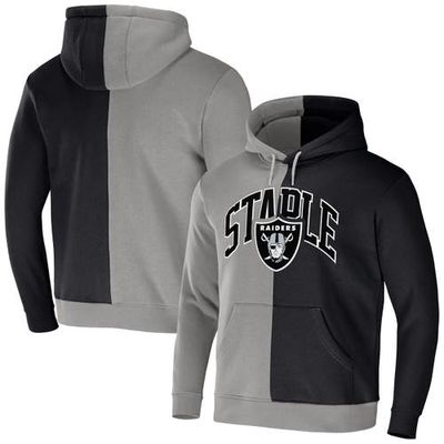 Men's NFL x Staple Gray Las Vegas Raiders Split Logo Pullover Hoodie
