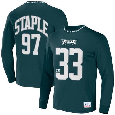 Men's NFL x Staple Green Philadelphia Eagles Core Team Long Sleeve T-Shirt