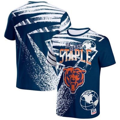 Men's NFL x Staple Navy Chicago Bears All Over Print T-Shirt