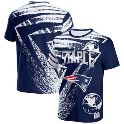 Men's NFL x Staple Navy New England Patriots All Over Print T-Shirt