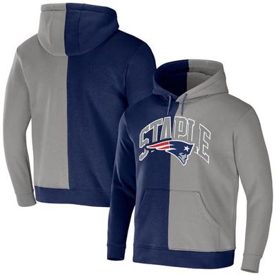 Men's NFL x Staple Navy New England Patriots Split Logo Pullover Hoodie
