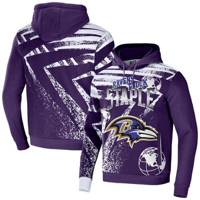 Men's NFL x Staple Purple Baltimore Ravens All Over Print Pullover Hoodie